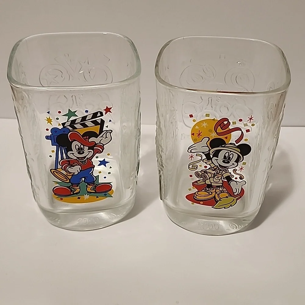 Disney McDonalds Collector's Year 2000 Glass Set of 2